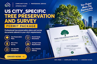 us city specific tree preservation and survey permit package