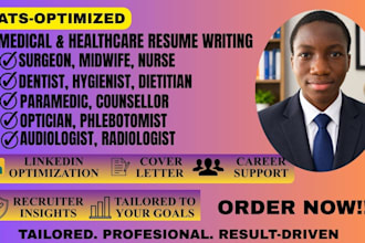 write a professional medical resume, CV, and cover letter