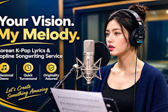 translate english lyrics into natural korean k pop lyrics for your original song