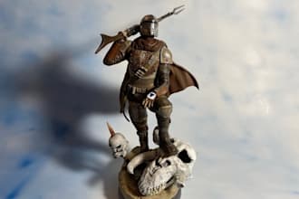 sculpt 3d anime action figure, toy, and collectible character for  3d printing