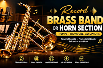 professionally record trombone, trumpet, and saxophone for your track