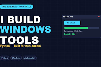build a custom windows desktop tool or automation script in python