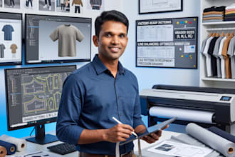 create production sewing patterns and size grading