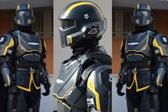 custom wearable cosplay creation anime cosplay armor 3d helmet for 3d printing