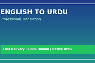 do urdu translation, data entry and canva design work