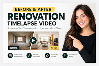 create before and after renovation hyperlapse time lapse videos