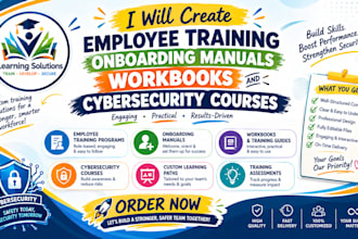 create employee training onboarding manuals workbooks and cybersecurity courses