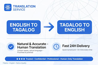 translate english to tagalog and tagalog to english naturally