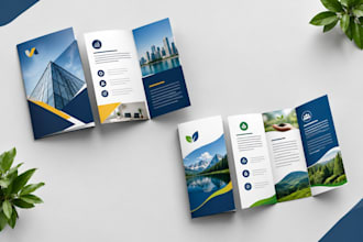 design a professional bi fold and tri fold brochure for your business