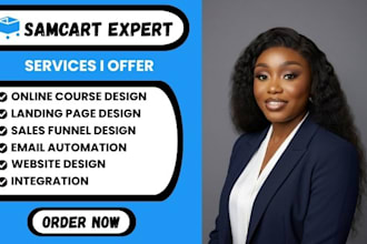 build a high converting samcart sales funnel and landing page