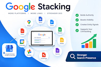 boost local SEO rankings, visibility, with google stacking