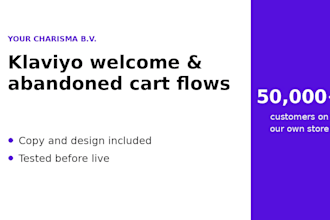 build your klaviyo welcome and abandoned cart flows