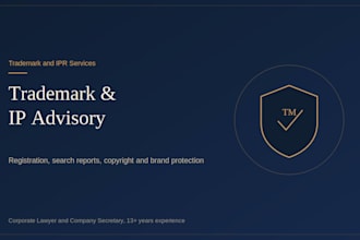 handle trademark registration, ipr advisory, and copyright matters
