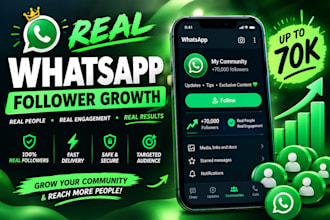 grow 50k whatsapp channel members, boost whatsapp channel followers