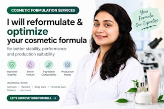 reformulate and optimize your cosmetic formula