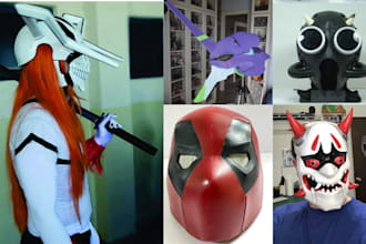 do eva foam cosplay armor anime mask wearable helmet cosplay creation 3d props