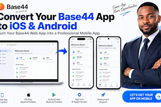convert base44 app to ios android app and publish on app store google play