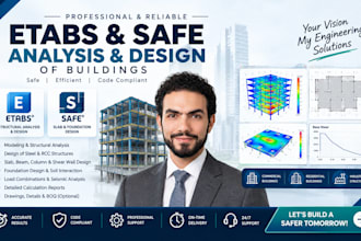 do structural analysis and design in etabs safe
