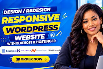 build wordpress website, hostinger website and bluehost website
