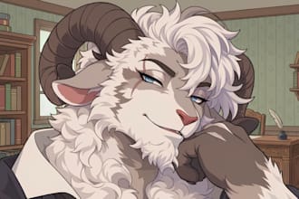 draw furry art, fursona and anthro characters sfw