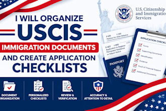organize uscis immigration documents and create application checklists