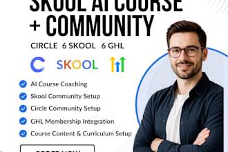 do skool course elearning content upload, membership onboarding class room setup