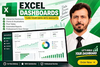 do excel data entry, data cleaning, formatting, data analysis and dashbaords