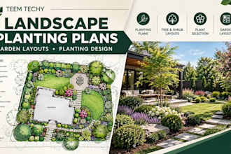 create professional landscape planting plans and garden layouts