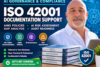iso 42001 docs, aims policies, ai governance and risk assessment audit prep