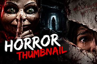 designed high CTR horror youtube thumbnail