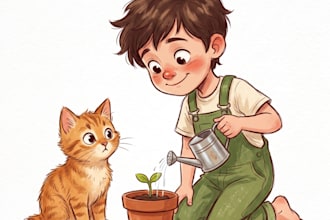do children book illustation, book illustratio, watercolor illustration