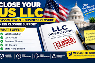 dissolve your US llc and assist with business closure and ein closure