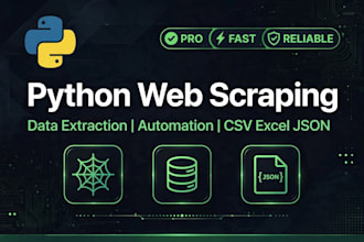do python web scraping and data extraction from any website