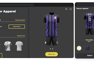 build a 3d jersey and apparel configurator for shopify and ecommerce