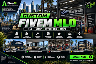 design a custom fivem mlo interiors map mlo developer props optimization