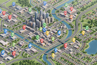design busines location map corporate store locator map branch office map vector
