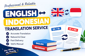 manually translate english to indonesian and indonesian to english