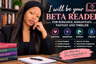 beta read your romance, fantasy, or ya novel