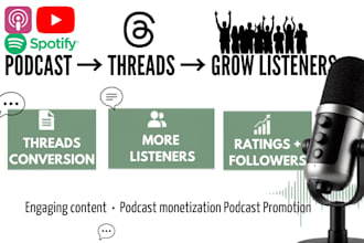 grow your podcast on threads, turn your podcast into engaging podcast promotion