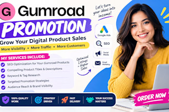 create gumroad promotion gumroad SEO digital product marketing and boost sales