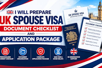 prepare UK spouse visa document checklist and application package
