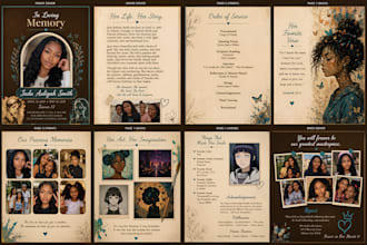 design a funeral program or order of service