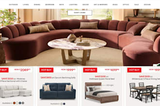 design shopify furniture store, home decor website, shopify dropshipping store
