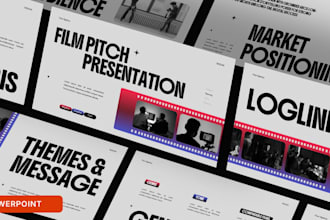 create cinematic film pitch deck, movie pitch deck or TV series presentation