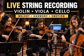 record live violin, viola and cello for your song