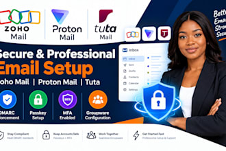 setup zoho mail proton tuta with dmarc enforcement passkey mfa groupware
