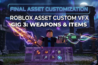 design custom roblox weapon vfx, elemental aura, and ui effects