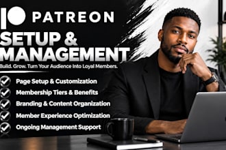 create a professional patreon page setup, profile