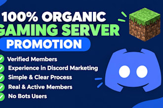 do discord server promotion, fivem, rust, dayz, minecraft, gaming promotion