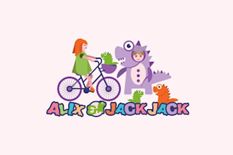 do playful fun kids lifestyle logo for youtube kids channel